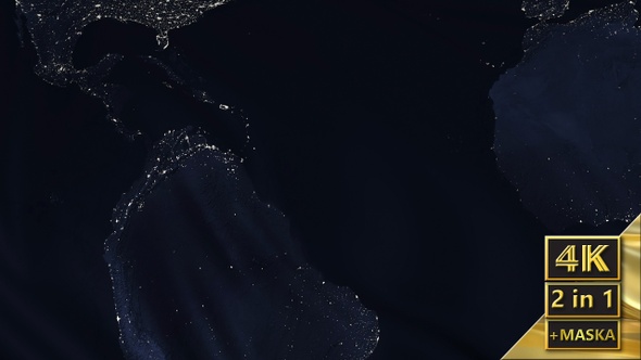 Flag With the Texture of the Earth at Night (Part 3) alt