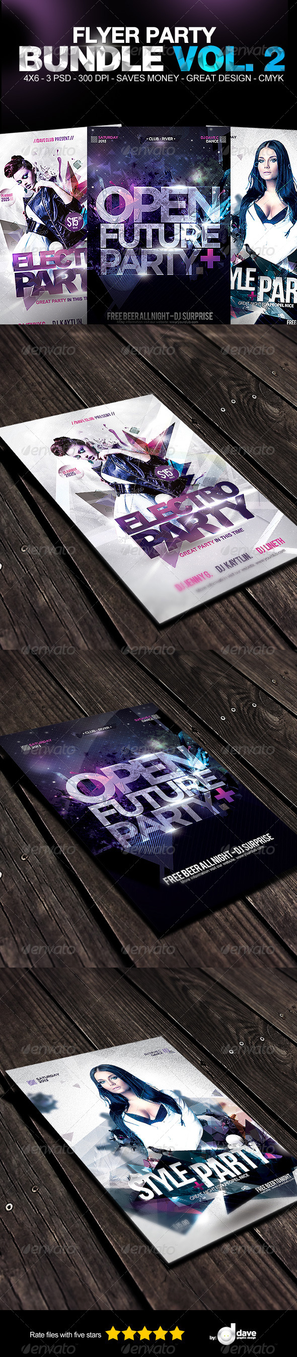 Flyer Club Party Bundle Vol. 2 - Clubs & Parties Events