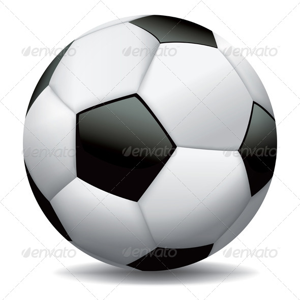 Realistic Soccer Ball on White Background - Sports/Activity Conceptual