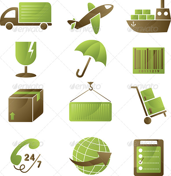 Shipping Icons - Objects Vectors