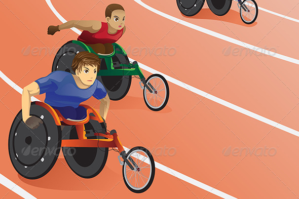 Wheelchair Race - Sports/Activity Conceptual
