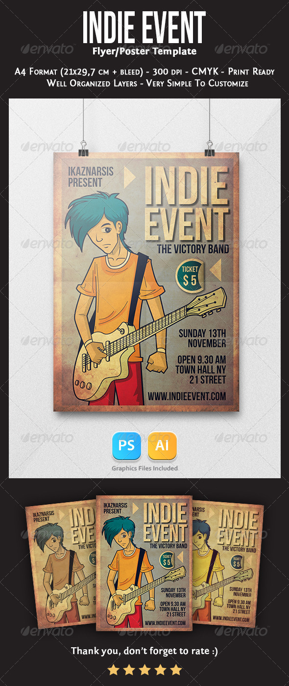 Indie Event Flyer Template - Concerts Events