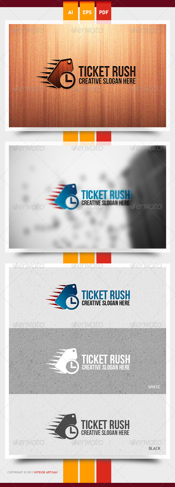 Ticket Rush Logo Template - Objects Logo Templates