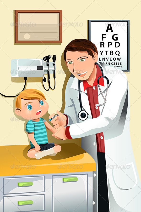 Pediatrician with Child - Health/Medicine Conceptual
