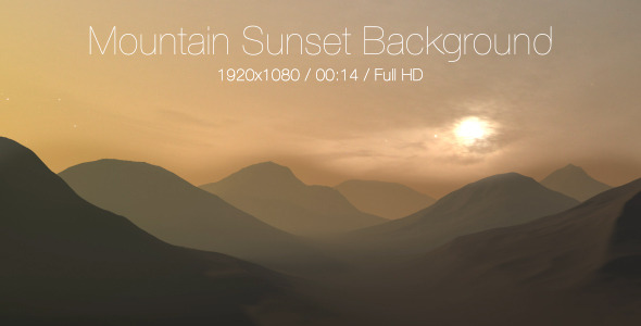 Mountain Sunset Background by FootageStock | VideoHive