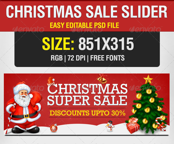 Christmas Sale Slider - Sliders & Features Web Elements