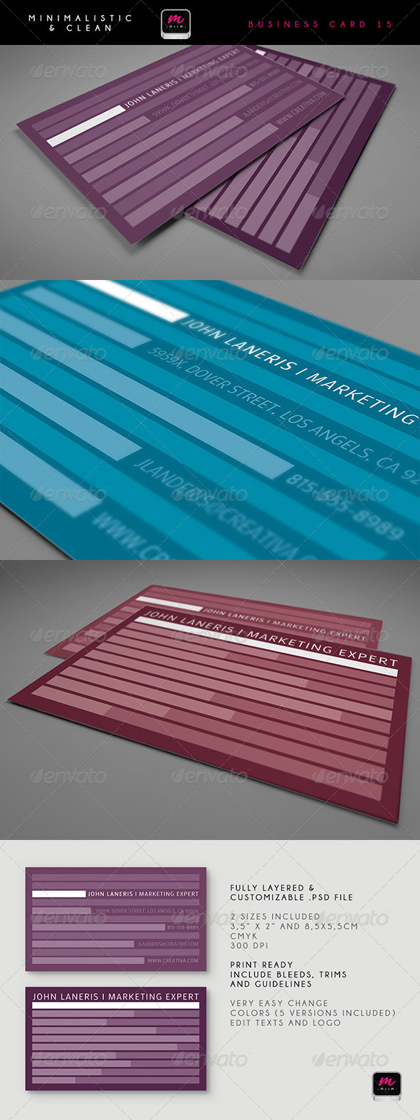Clean Business Card Template 15 - Corporate Business Cards