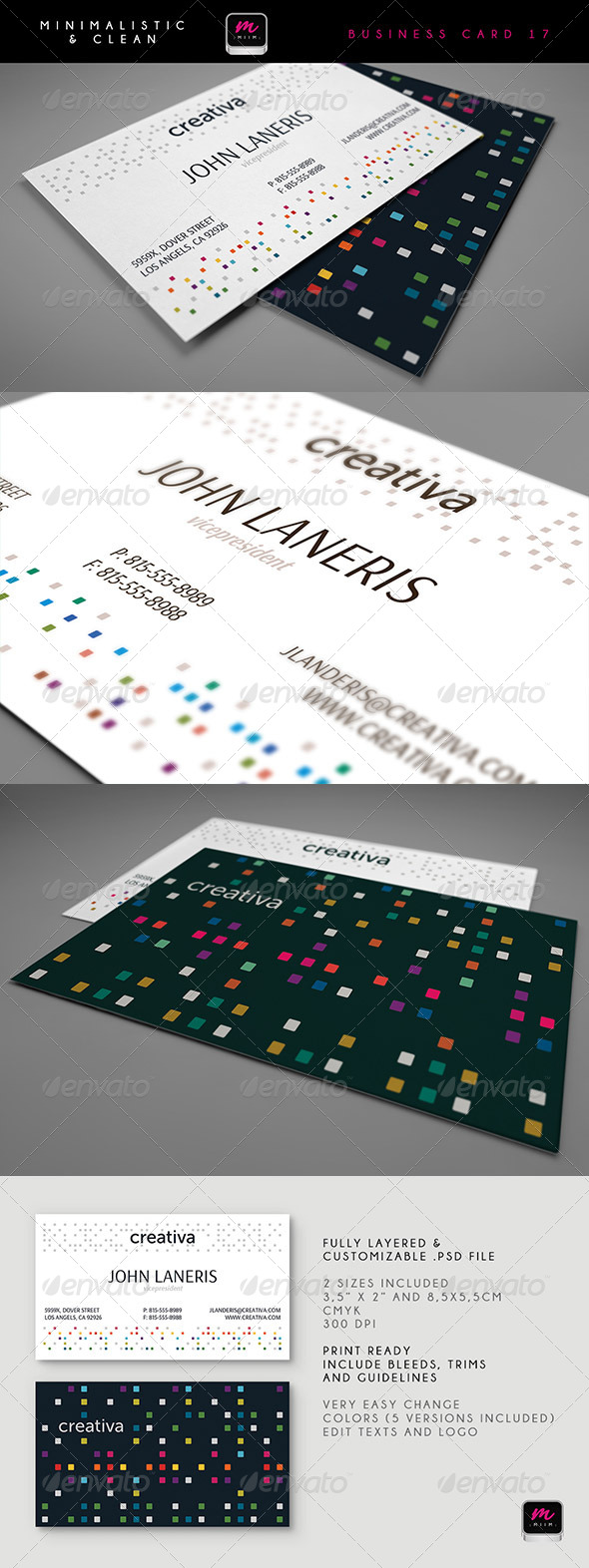 Clean Business Card Template 17 - Corporate Business Cards