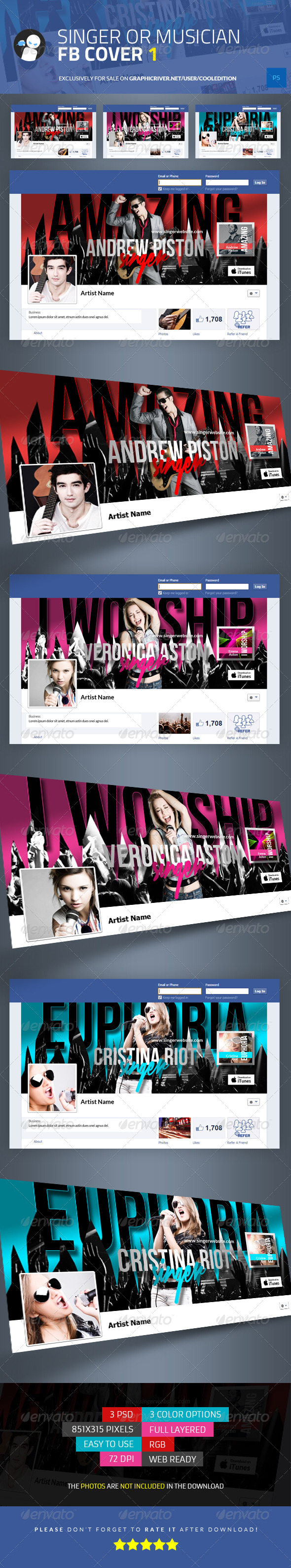 Singer or Musician Facebook Cover 1 - Facebook Timeline Covers Social Media