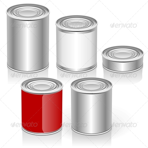 Vector Tincan Set - Food Objects