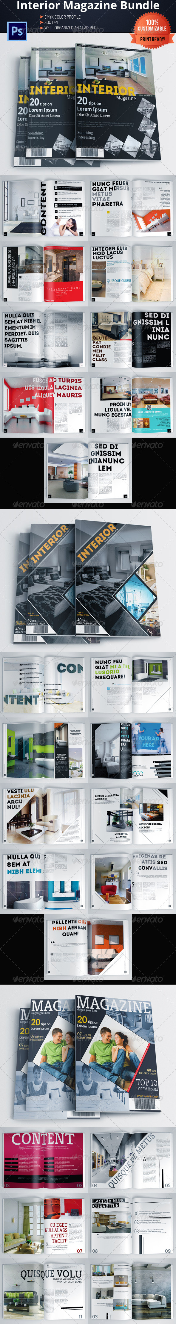 Architecture and Interior Design Magazine Bundle - Magazines Print Templates