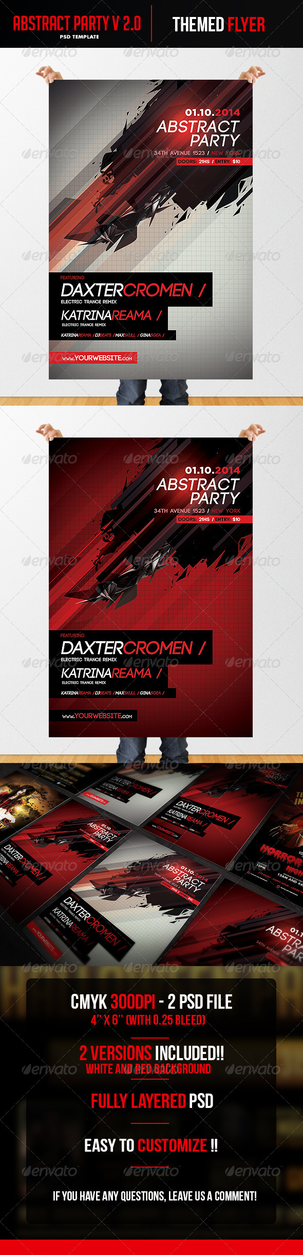 Abstract V2 Flyer Template - Clubs & Parties Events