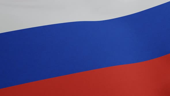 National Flag of the Russian Federation Waving Original Size and Colors 3D Render Russian Tricolour alt