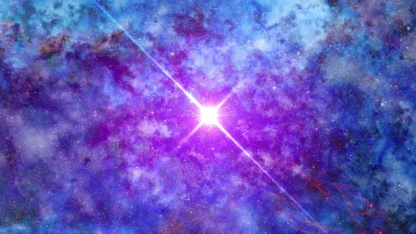 8k Big Star In Nebula