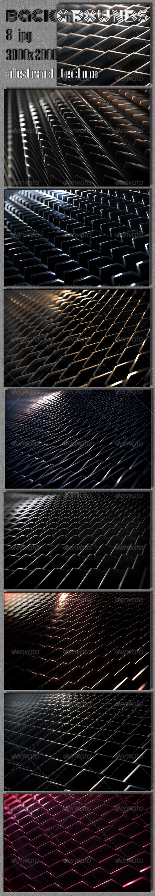 Techno 3D Backgrounds - Tech / Futuristic Backgrounds