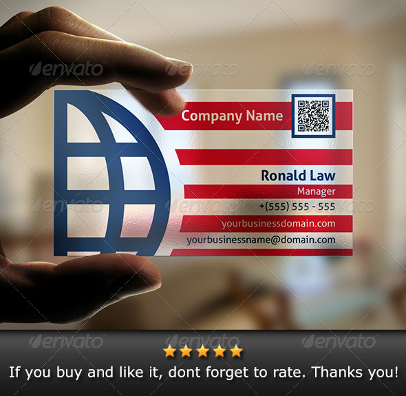 Transparent Global Business Card - Corporate Business Cards
