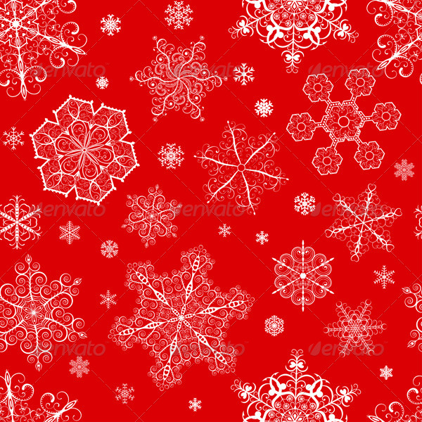 Christmas Seamless Patterns of Snowflakes by 31moonlight31 | GraphicRiver