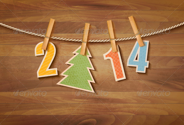 Happy New Year background. Vector - New Year Seasons/Holidays