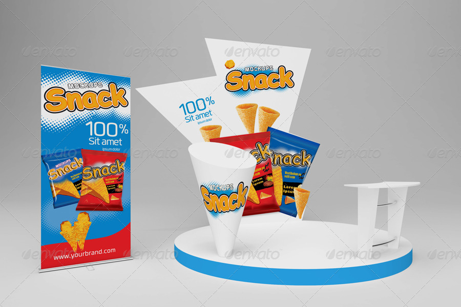 Download Snack Sampling Booth Mockups by Wutip | GraphicRiver