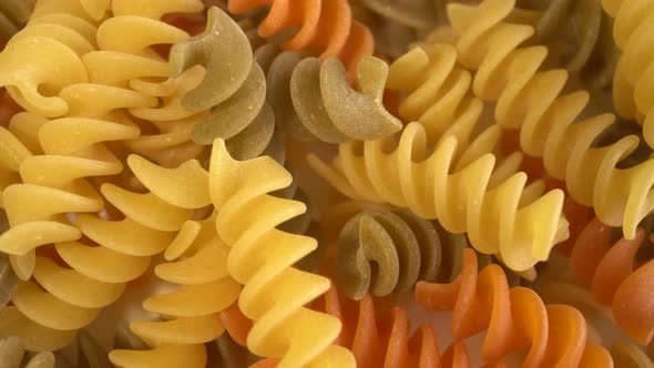 Background Of Tricolor Fusilli Pasta alt