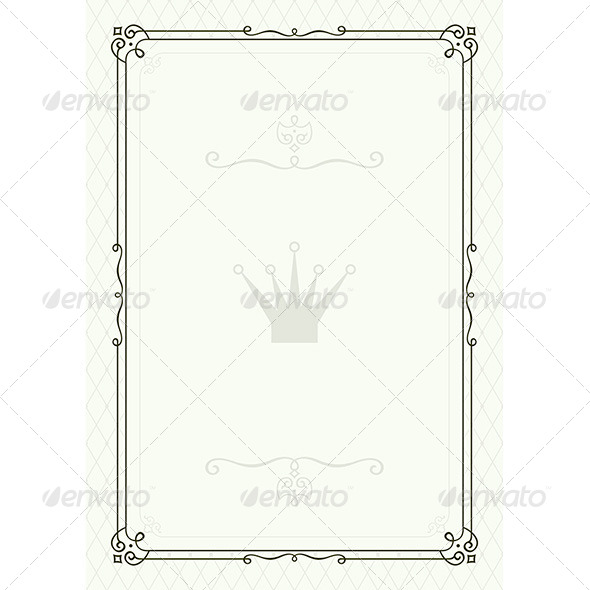 Form for Diploma - Patterns Decorative