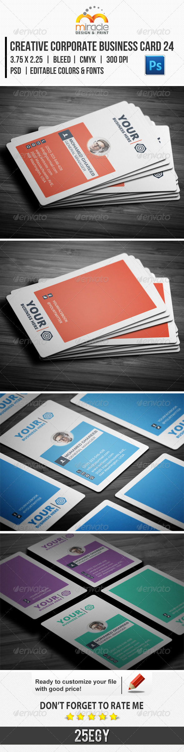 Creative Corporate Business Card 24 - Corporate Business Cards