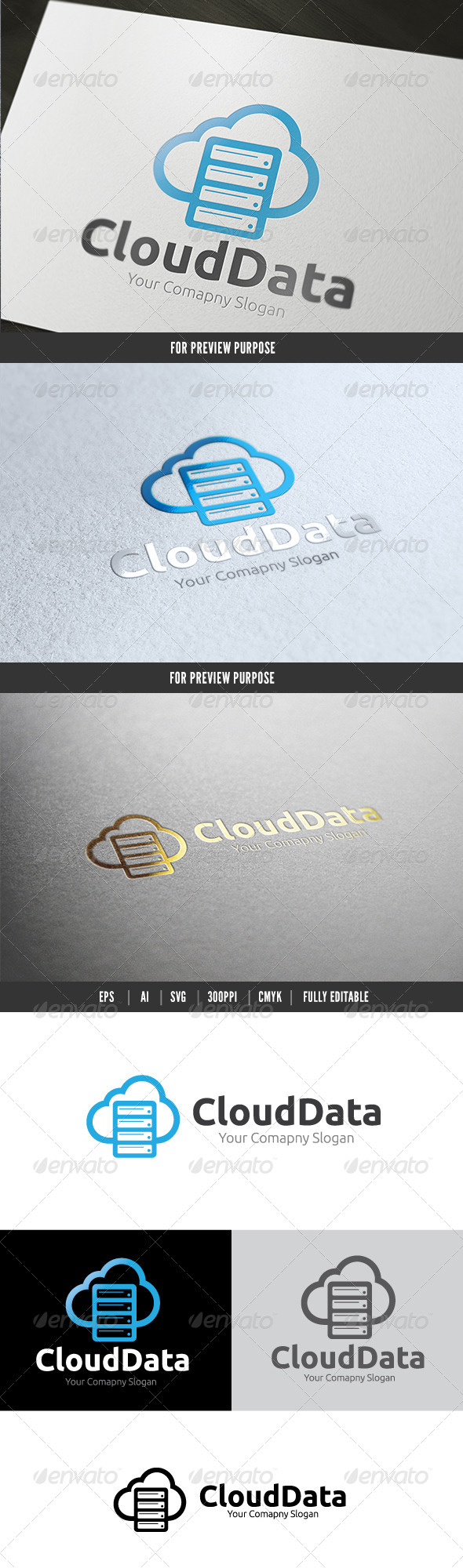 Cloud Data - Symbols Logo Templates