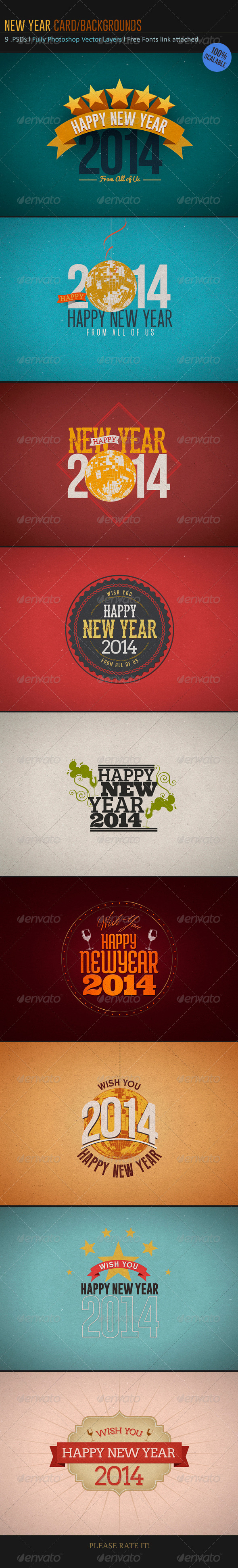 New Year Card-Backgrounds - Backgrounds Graphics