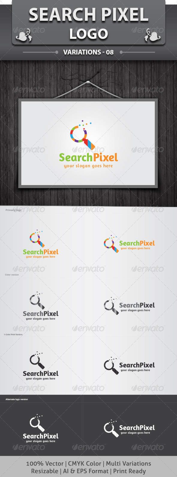 Search Pixel Logo - Objects Logo Templates