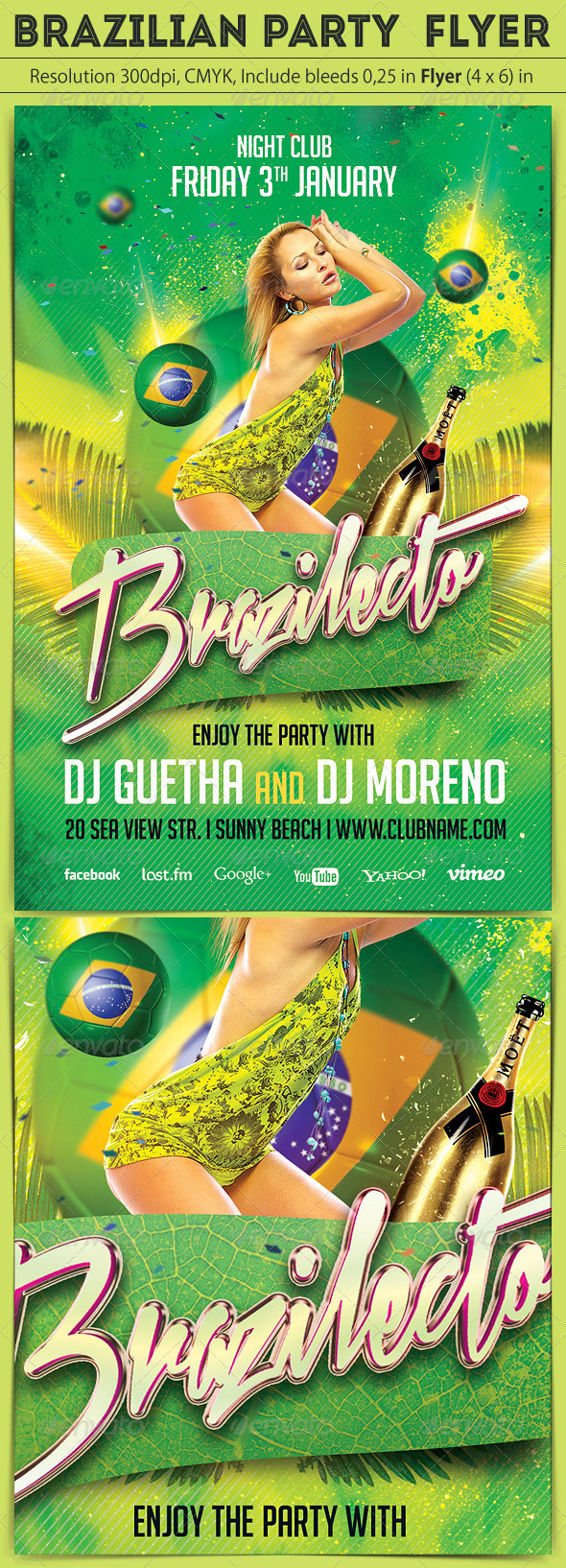 Brazilian Party Flyer - Clubs & Parties Events