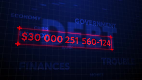 Billions of dollars is the figure of the main US national debt.