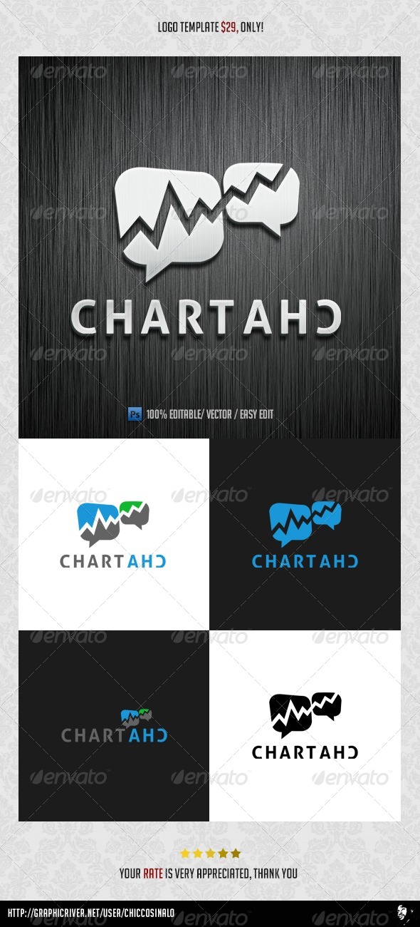 Chart Chat Logo Template - Abstract Logo Templates