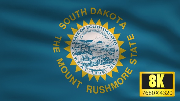 8K South Dakota State Flag Background alt