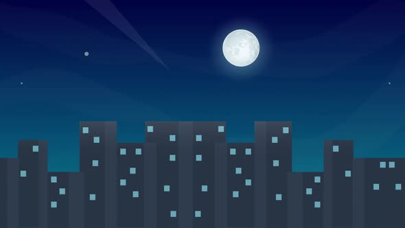 Cartoon Background Of The Night Sky