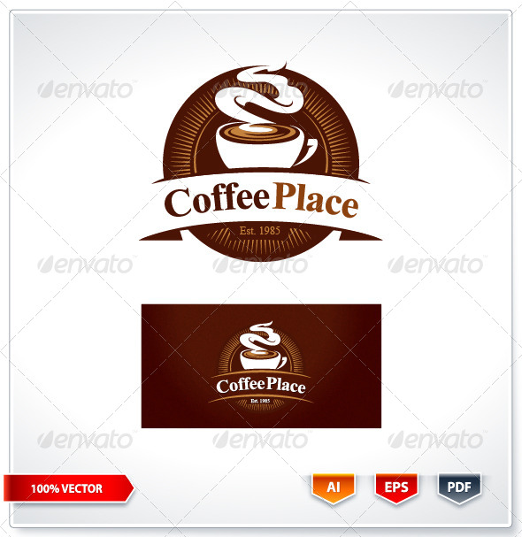Coffee Place Logo Template - Logo Templates