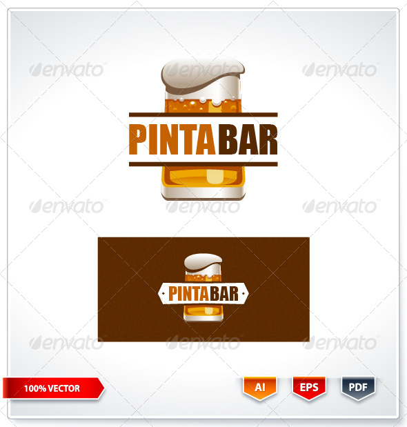 Pinta Bar Logo Template - Logo Templates