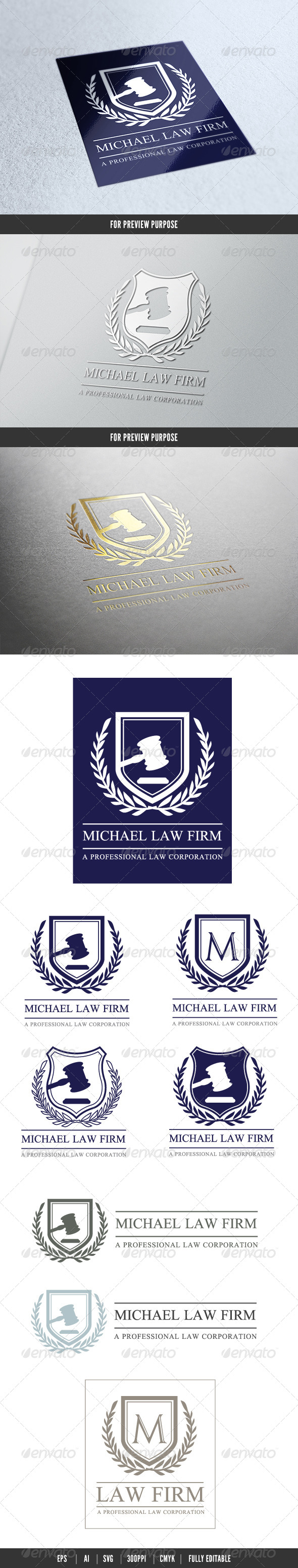Law Firm - Crests Logo Templates