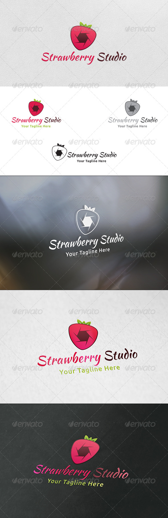 Strawberry Studio - Logo Template - Food Logo Templates