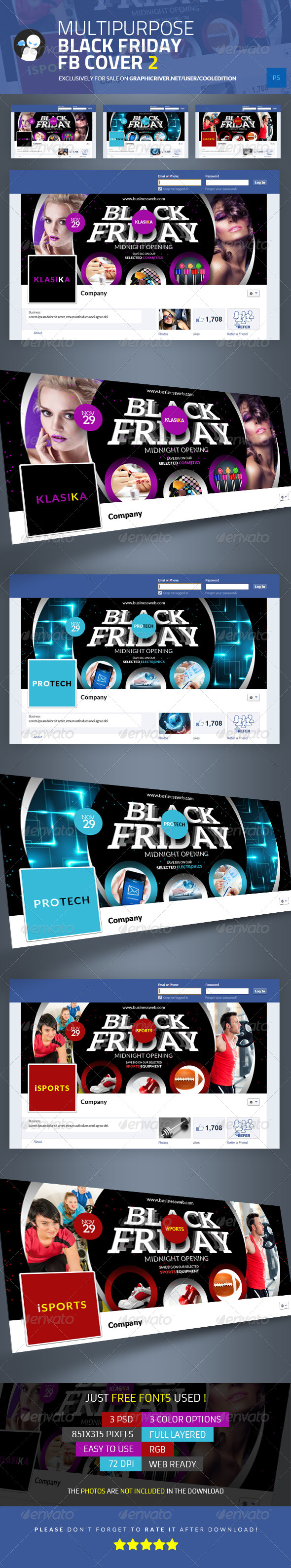 Multipurpose Black Friday Facebook Cover 2 - Facebook Timeline Covers Social Media