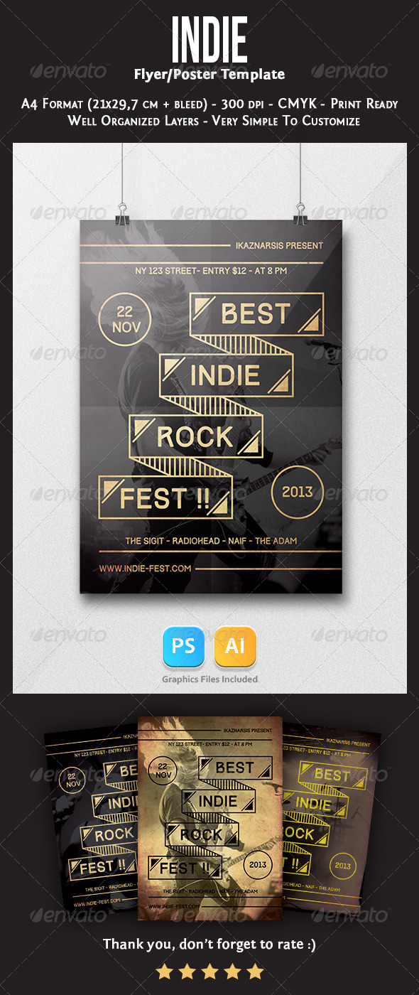Indie Flyer Template - Concerts Events