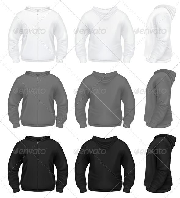 Realistic Men's Hoodie - Miscellaneous Vectors