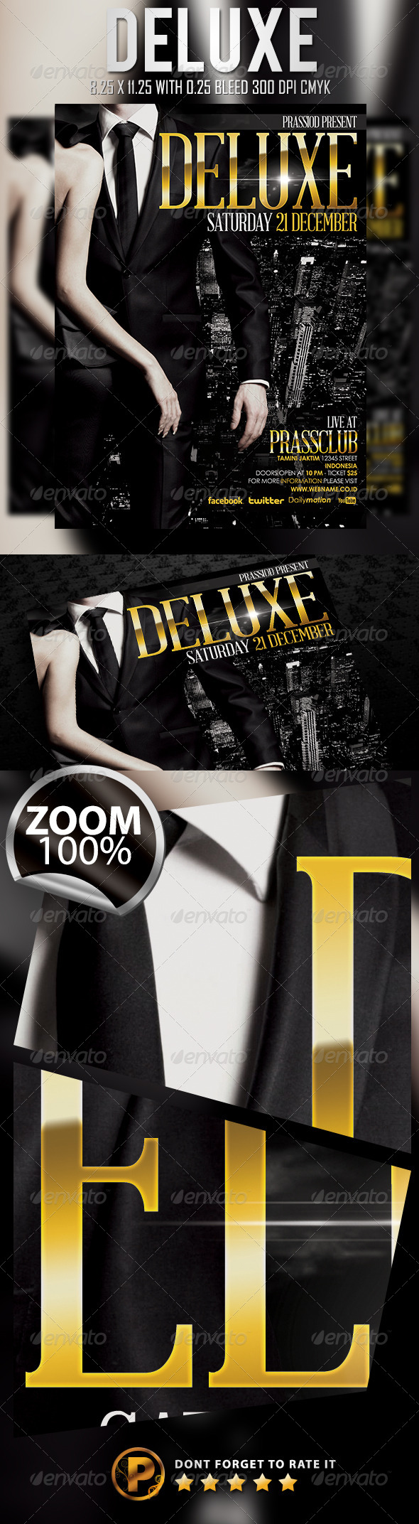 Deluxe Flyer Template - Clubs & Parties Events