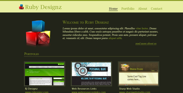 Incredible Ruby Designz Business Template