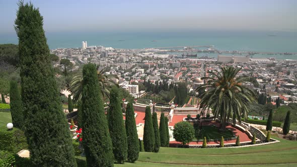 Baha'i Gardens from above alt