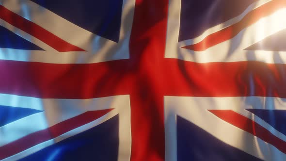 UK Flag / United Kingdom Flag with Edge Bump