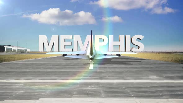 Commercial Airplane Landing Capitals And Cities Memphis
