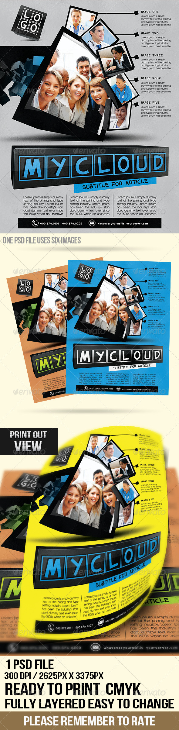 Clean Cubes Pt.2 Multipurpose Flyer - Flyers Print Templates