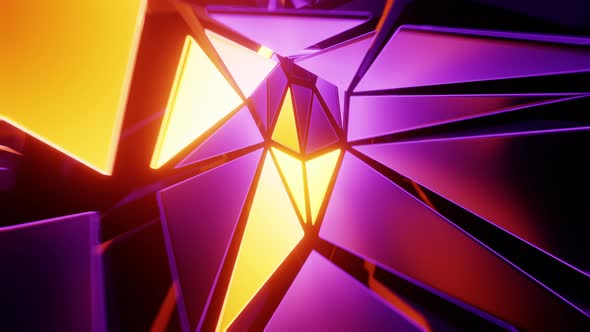 Flying through a tunnel with glowing panels. Loop animation 003 alt