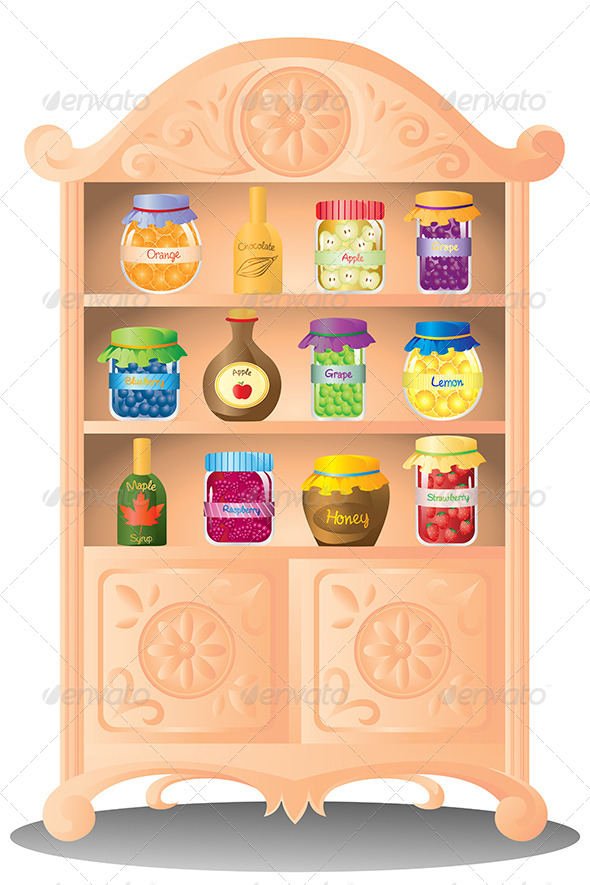 Fruit Jam and Syrup - Objects Vectors