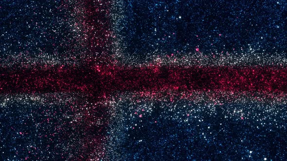 Iceland Flag With Abstract Particles   Copy   Copy